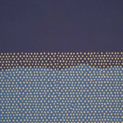 Presentpapper Half Dots Blue/Gold