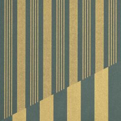 Presentpapper French Stripes Green/Gold