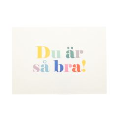 Tackkort POP pastell "Du är så bra!" UTFÖRSÄLJNING