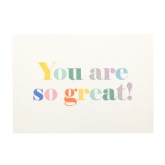 Tackkort POP pastell "You are so great" UTFÖRSÄLJNING