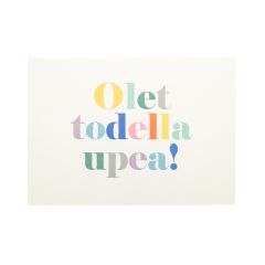 Tackkort POP pastel "Olet todella upea!"  UTFÖRSÄLJNING