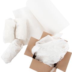 Vit honeycomb paper wrap - stötdämpande packpapper på rulle