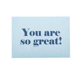 Tackkort Miami Blue "You are so great"   UTFÖRSÄLJNING
