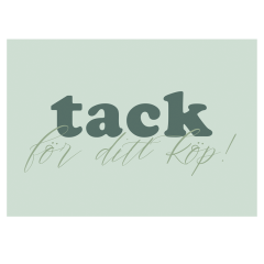 Tackkort "Tack för ditt köp!" Fair green